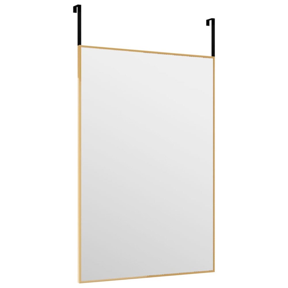 Produktbild för Dörrspegel guld 40x60 cm glas och aluminium