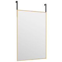 Produktbild för Dörrspegel guld 40x60 cm glas och aluminium