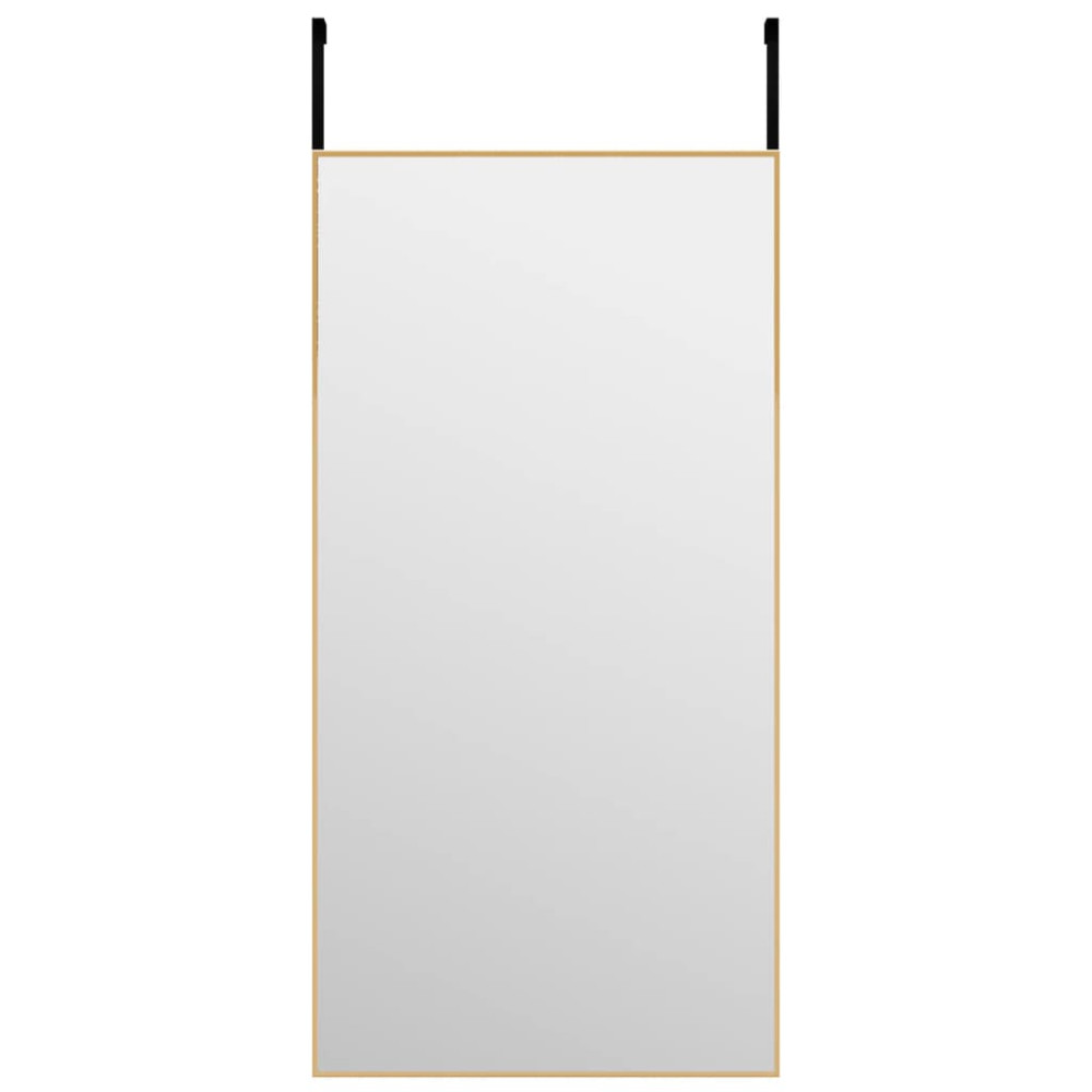 Produktbild för Dörrspegel guld 40x80 cm glas och aluminium