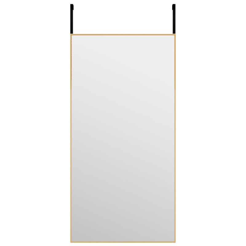 Produktbild för Dörrspegel guld 40x80 cm glas och aluminium