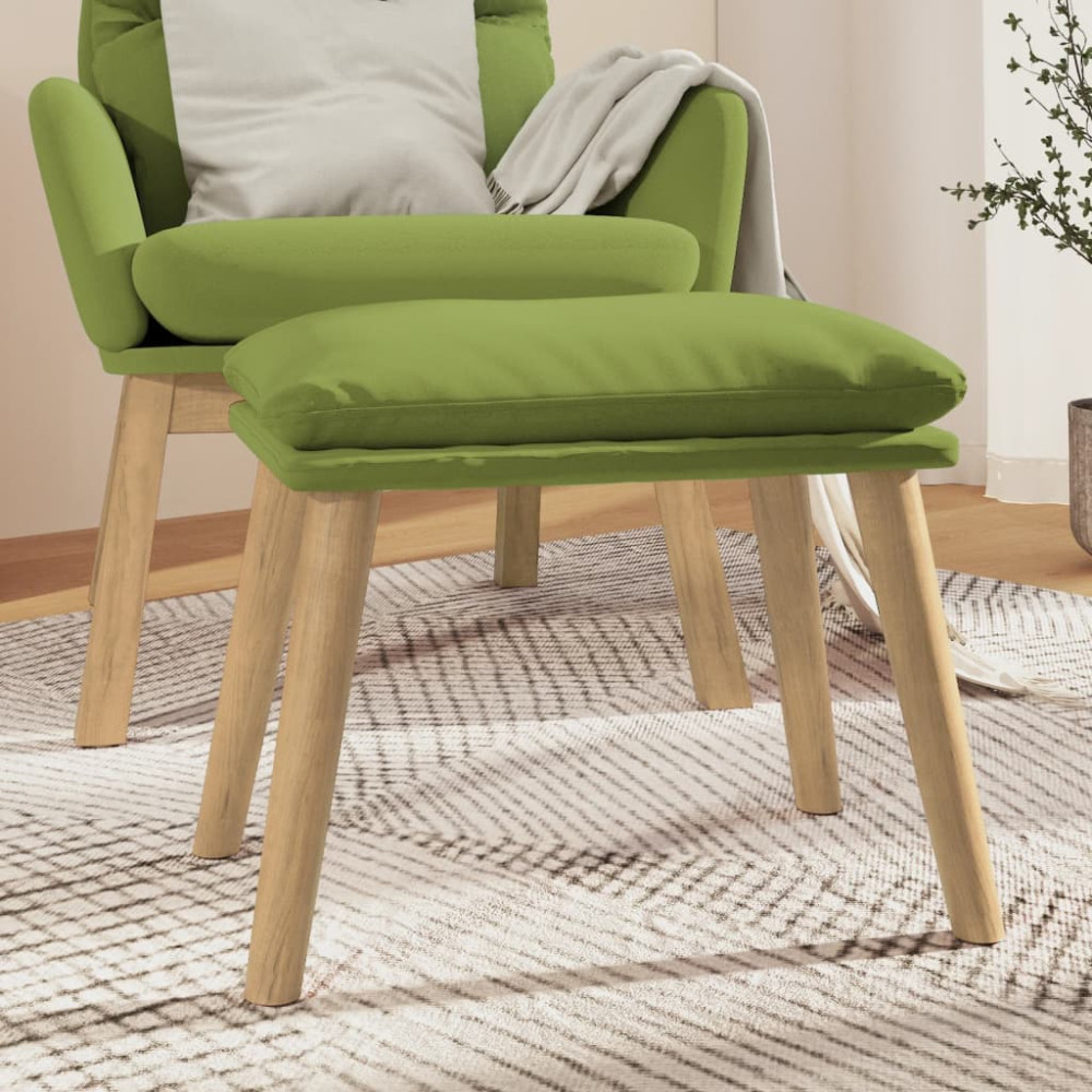 Produktbild för Fotpall ljusgrön 45x29,5x35 cm sammet
