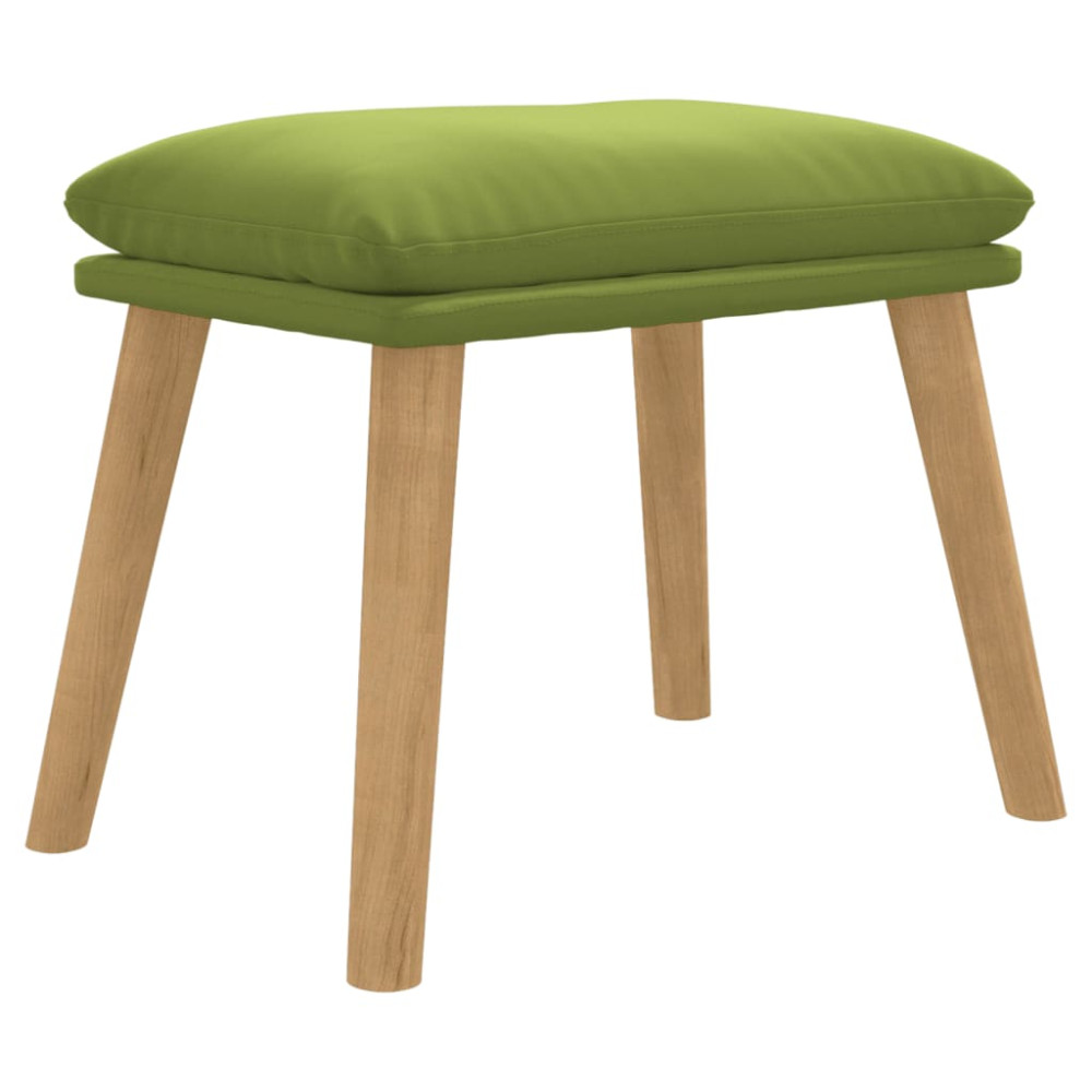 Produktbild för Fotpall ljusgrön 45x29,5x35 cm sammet