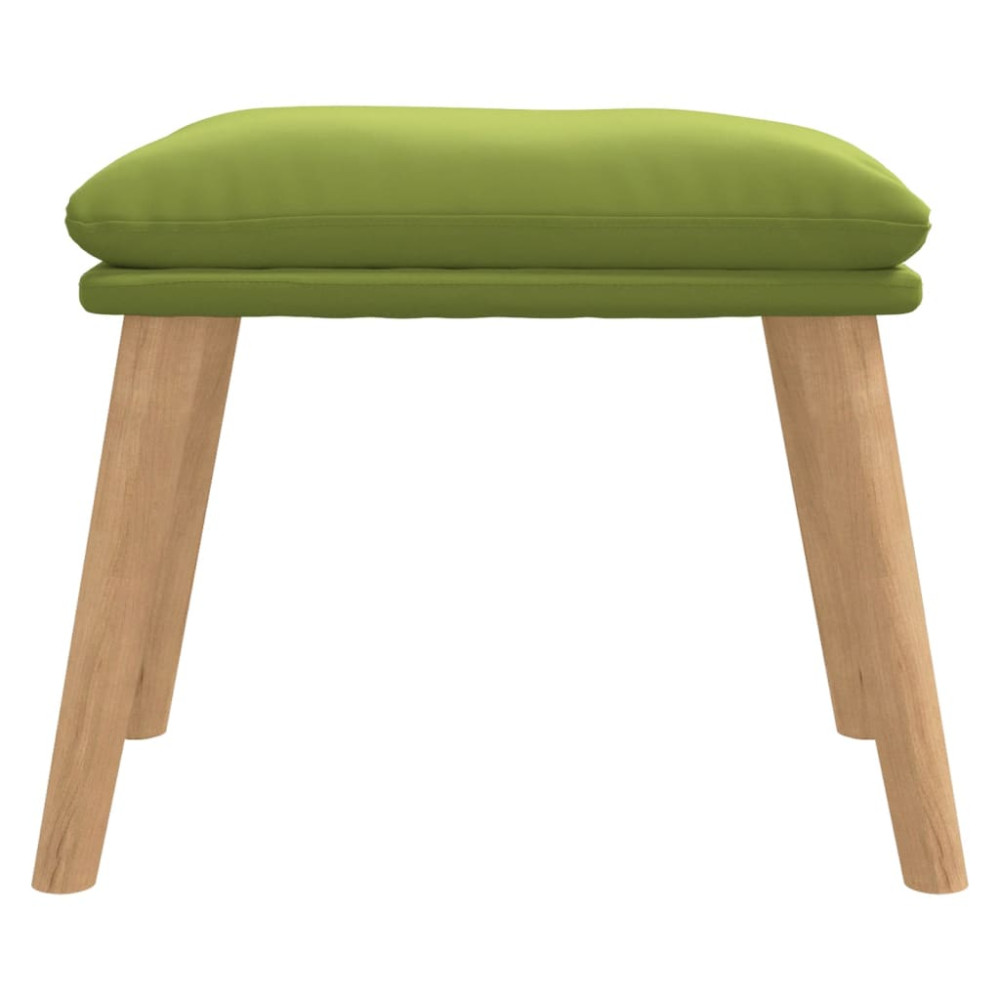 Produktbild för Fotpall ljusgrön 45x29,5x35 cm sammet