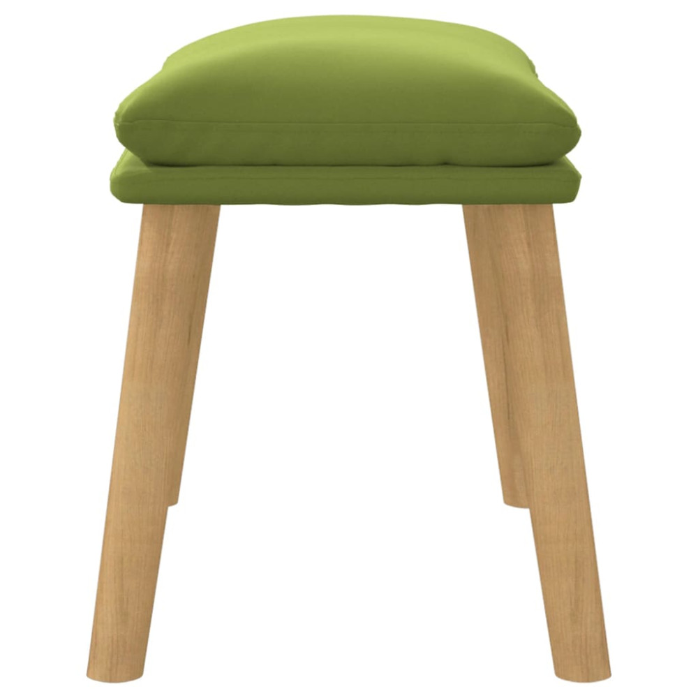 Produktbild för Fotpall ljusgrön 45x29,5x35 cm sammet