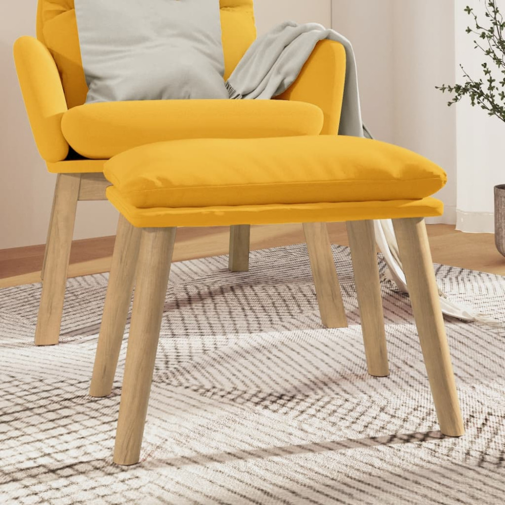 Produktbild för Fotpall senapsgul 45x29,5x35 cm sammet