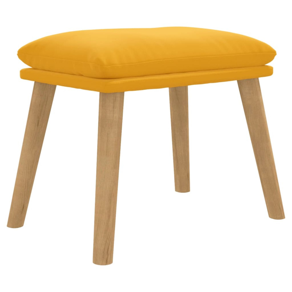 Produktbild för Fotpall senapsgul 45x29,5x35 cm sammet