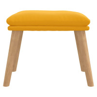 Produktbild för Fotpall senapsgul 45x29,5x35 cm sammet
