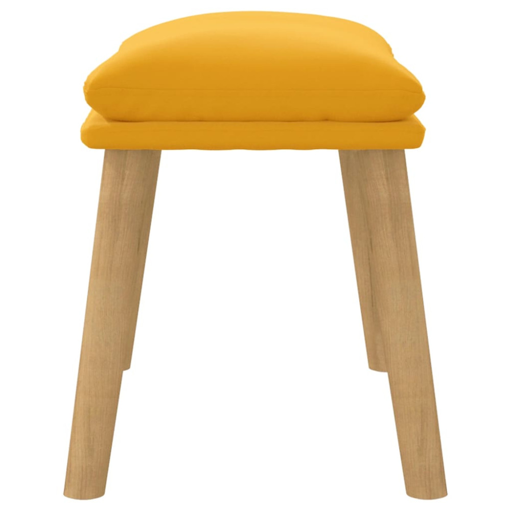 Produktbild för Fotpall senapsgul 45x29,5x35 cm sammet