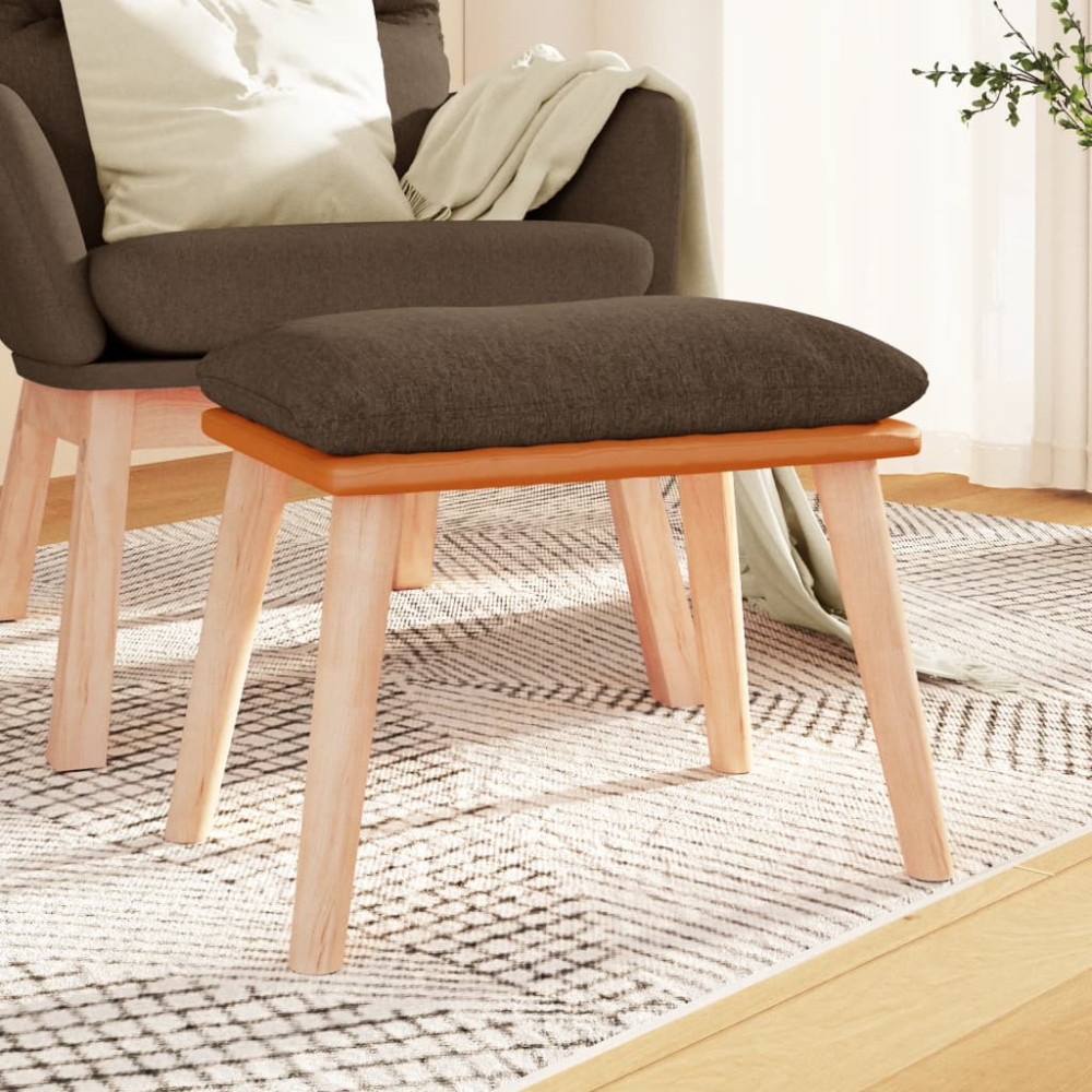 Produktbild för Fotpall brun 45x29,5x35 cm tyg och konstläder