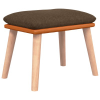 Produktbild för Fotpall brun 45x29,5x35 cm tyg och konstläder