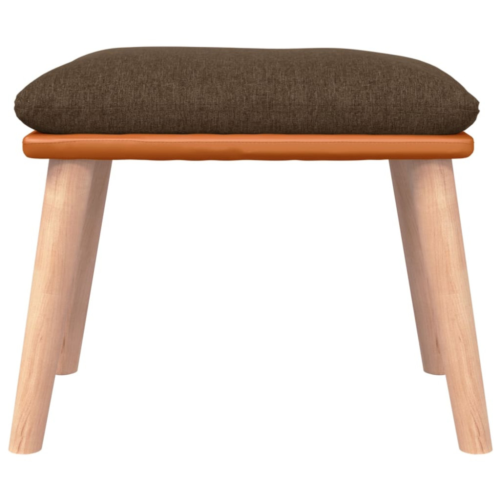 Produktbild för Fotpall brun 45x29,5x35 cm tyg och konstläder