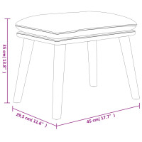 Produktbild för Fotpall brun 45x29,5x35 cm tyg och konstläder
