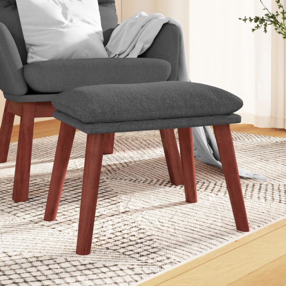 Produktbild för Fotpall mörkgrå 45x29,5x35 cm tyg