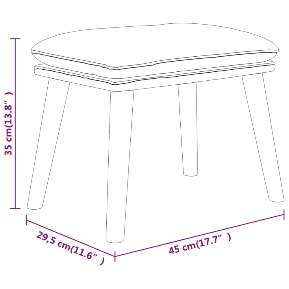 Produktbild för Fotpall brun 45x29,5x35 cm tyg