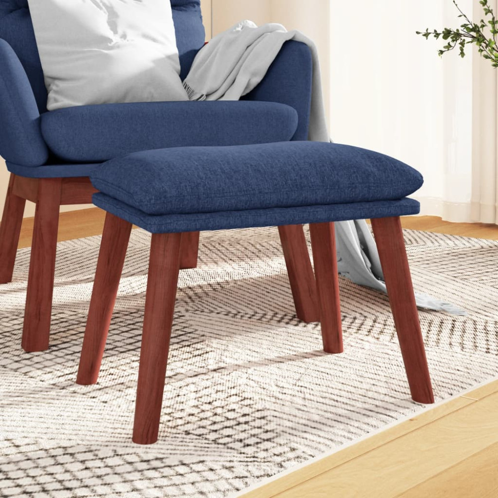 Produktbild för Fotpall blå 45x29,5x35 cm tyg