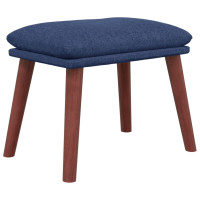 Produktbild för Fotpall blå 45x29,5x35 cm tyg