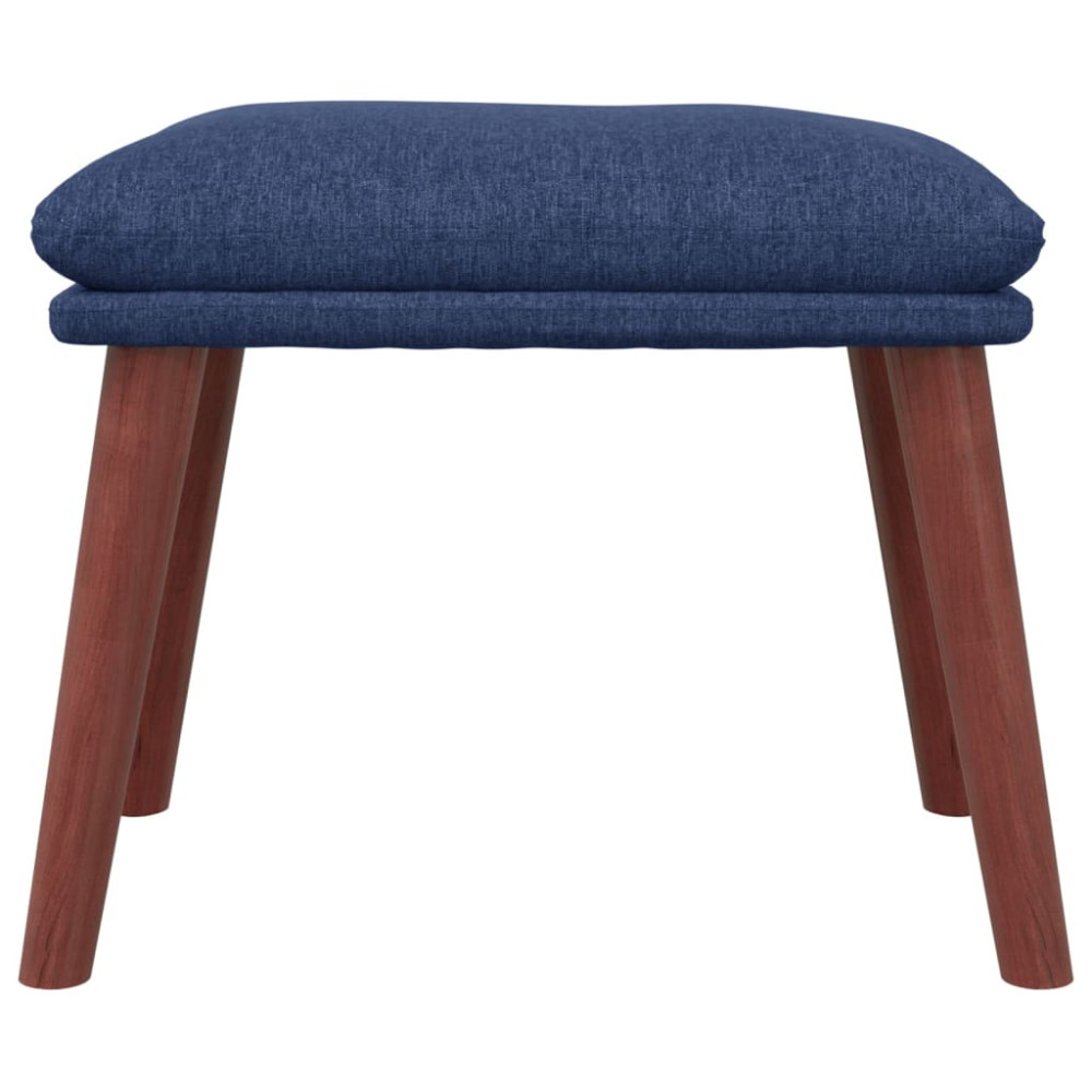 Produktbild för Fotpall blå 45x29,5x35 cm tyg
