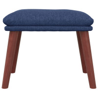 Produktbild för Fotpall blå 45x29,5x35 cm tyg