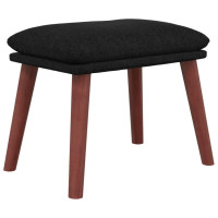 Produktbild för Fotpall svart 45x29,5x35 cm tyg