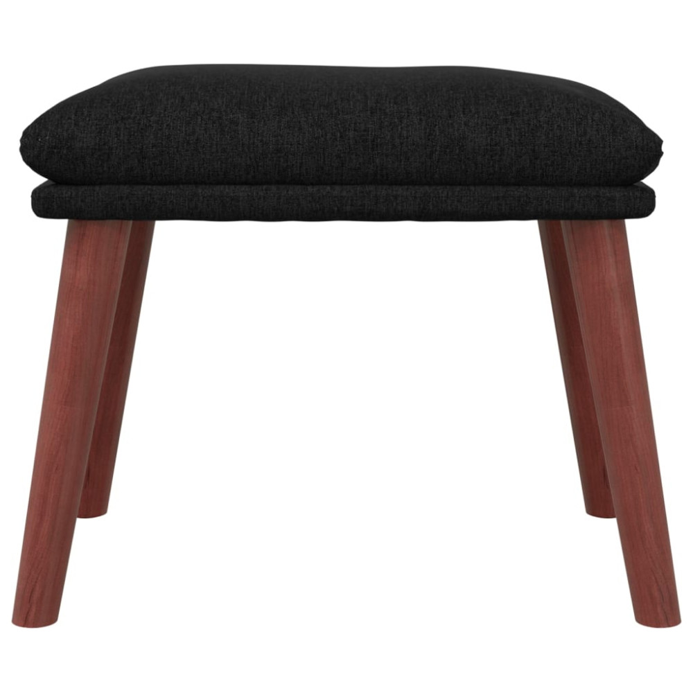 Produktbild för Fotpall svart 45x29,5x35 cm tyg