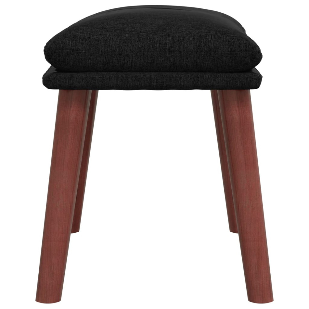 Produktbild för Fotpall svart 45x29,5x35 cm tyg