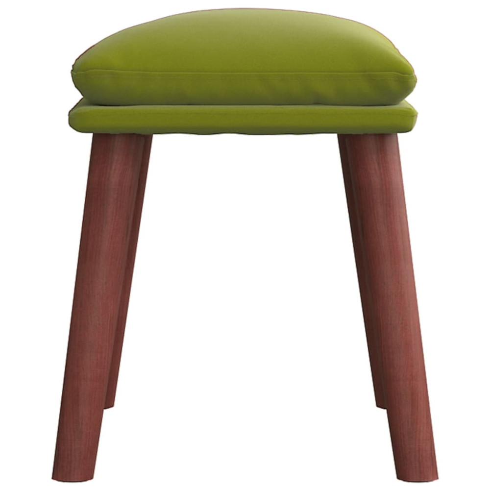 Produktbild för Fotpall ljusgrön 45x29,5x35 cm sammet
