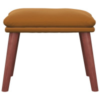 Produktbild för Fotpall brun 45x29,5x35 cm sammet