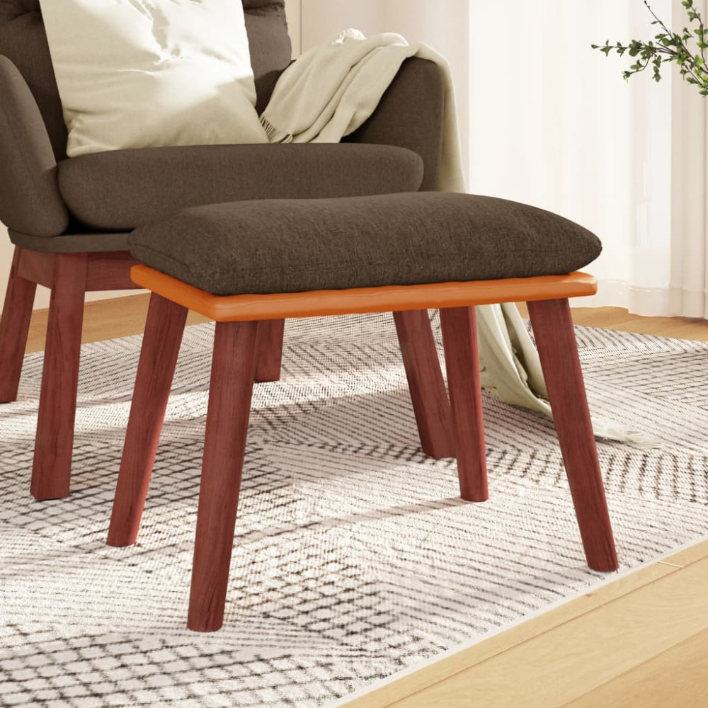 Produktbild för Fotpall brun 45x29,5x35 cm tyg och konstläder