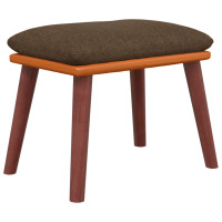 Produktbild för Fotpall brun 45x29,5x35 cm tyg och konstläder