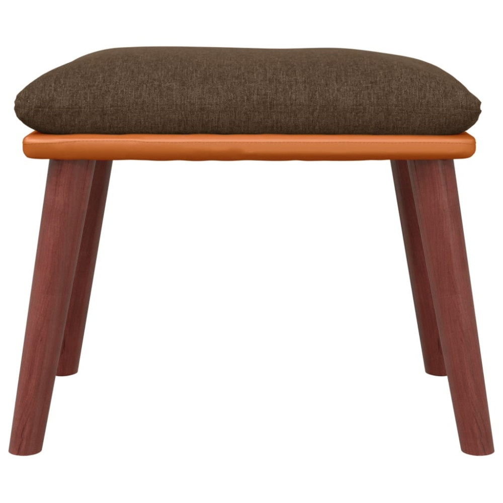 Produktbild för Fotpall brun 45x29,5x35 cm tyg och konstläder