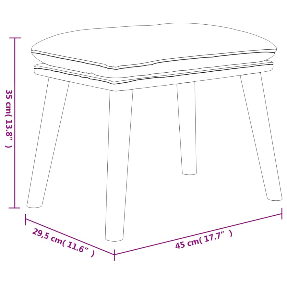 Produktbild för Fotpall brun 45x29,5x35 cm tyg och konstläder