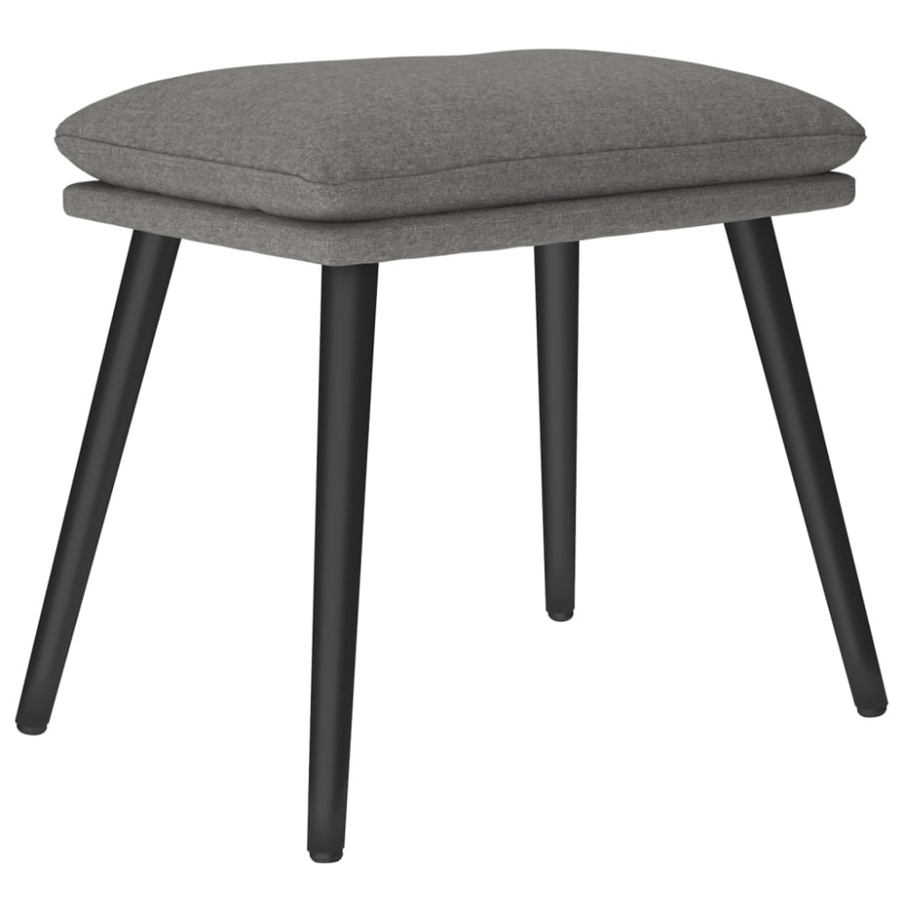 Produktbild för Fotpall ljusgrå 45x29,5x35 cm tyg