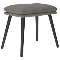 Produktbild för Fotpall ljusgrå 45x29,5x35 cm tyg