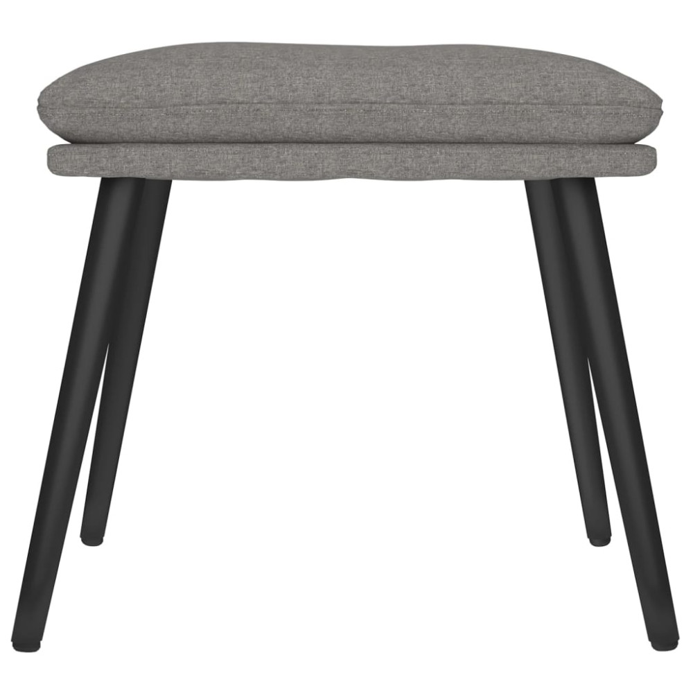 Produktbild för Fotpall ljusgrå 45x29,5x35 cm tyg