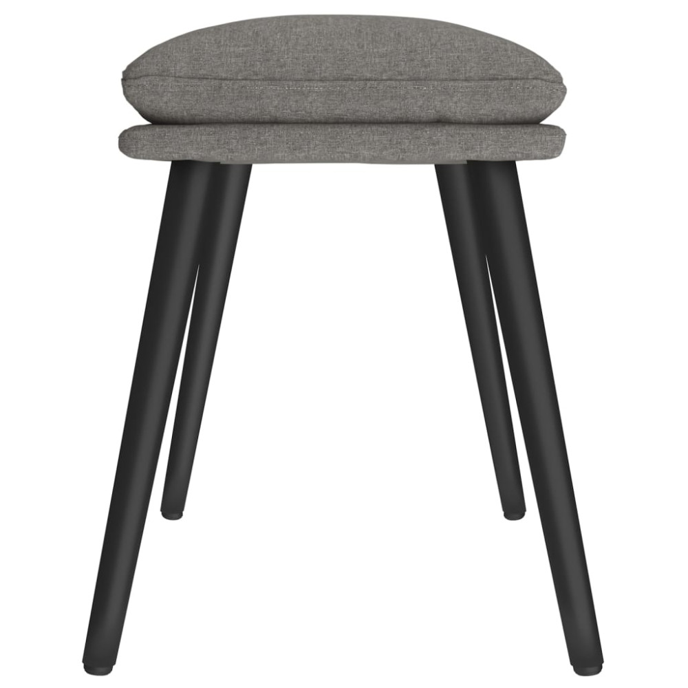 Produktbild för Fotpall ljusgrå 45x29,5x35 cm tyg
