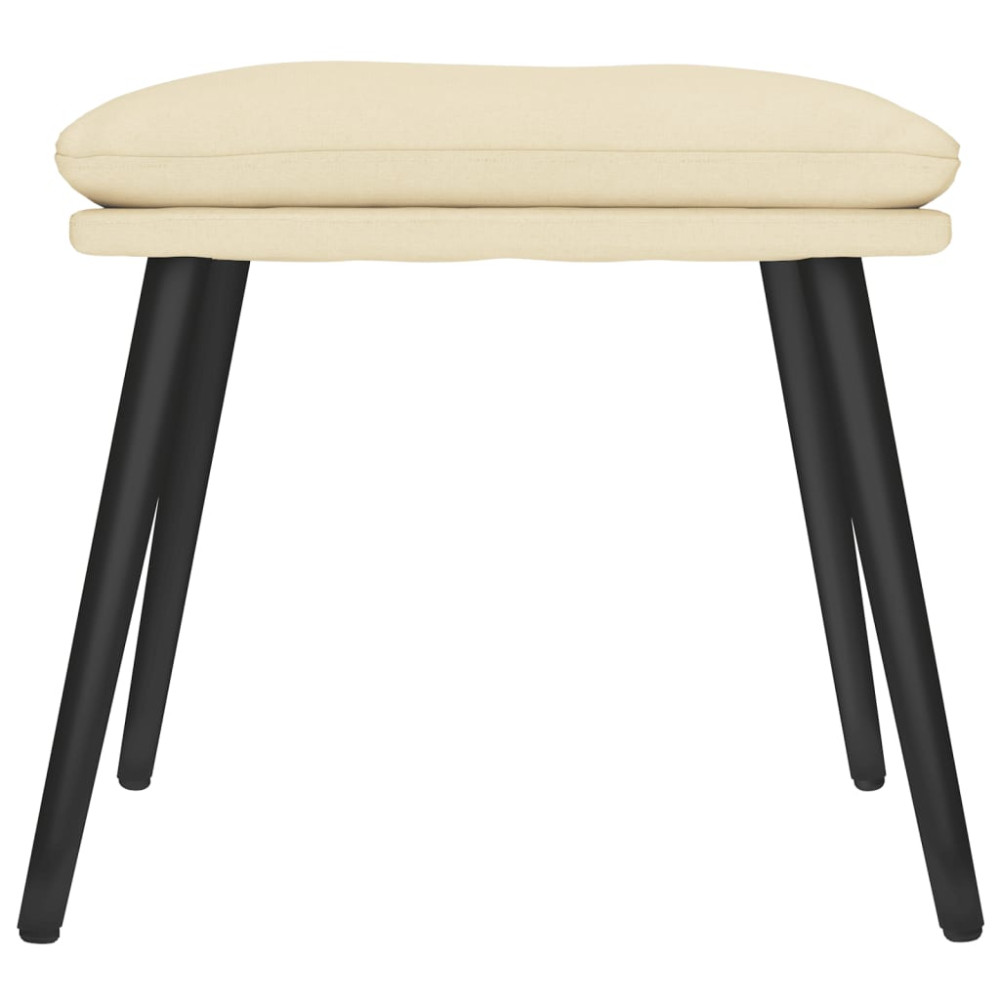 Produktbild för Fotpall gräddvit 45x29,5x35 cm tyg