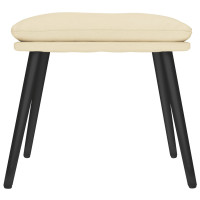 Produktbild för Fotpall gräddvit 45x29,5x35 cm tyg