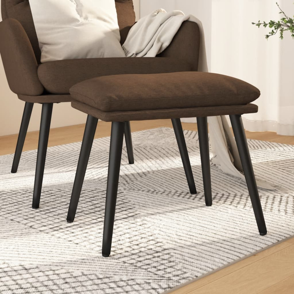Produktbild för Fotpall brun 45x29,5x35 cm tyg