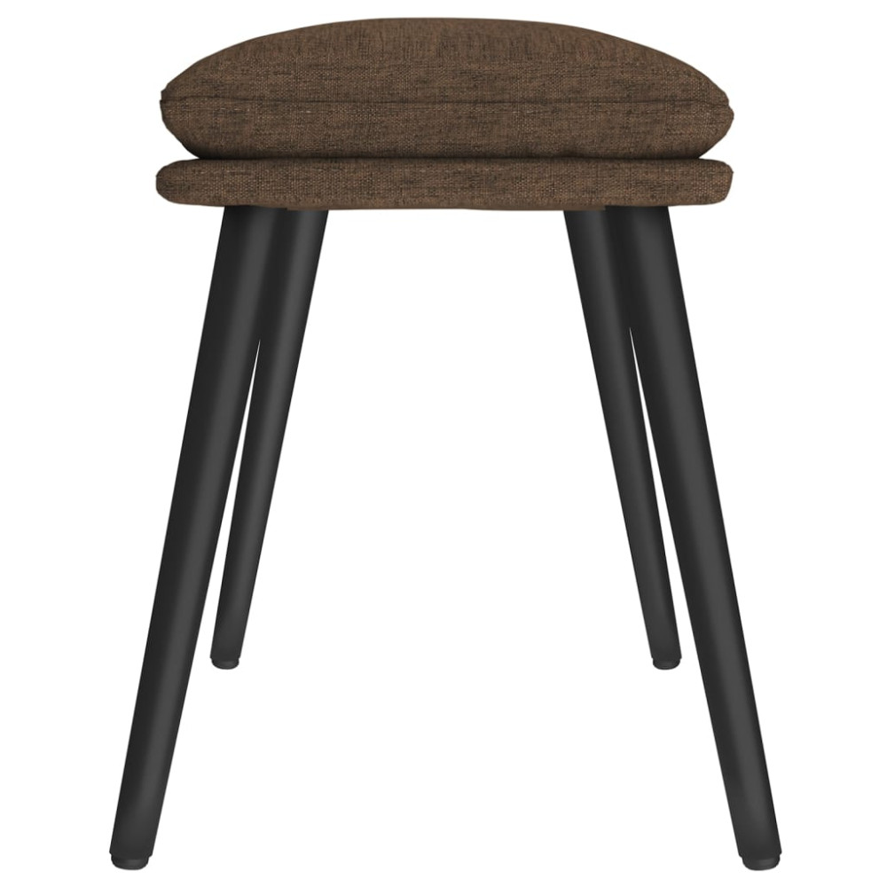 Produktbild för Fotpall brun 45x29,5x35 cm tyg