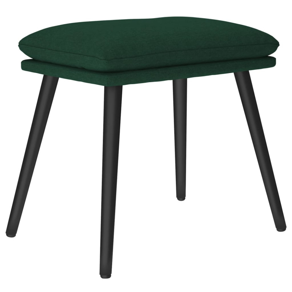 Produktbild för Fotpall mörkgrön 45x29,5x35 cm tyg