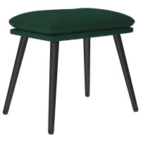Produktbild för Fotpall mörkgrön 45x29,5x35 cm tyg