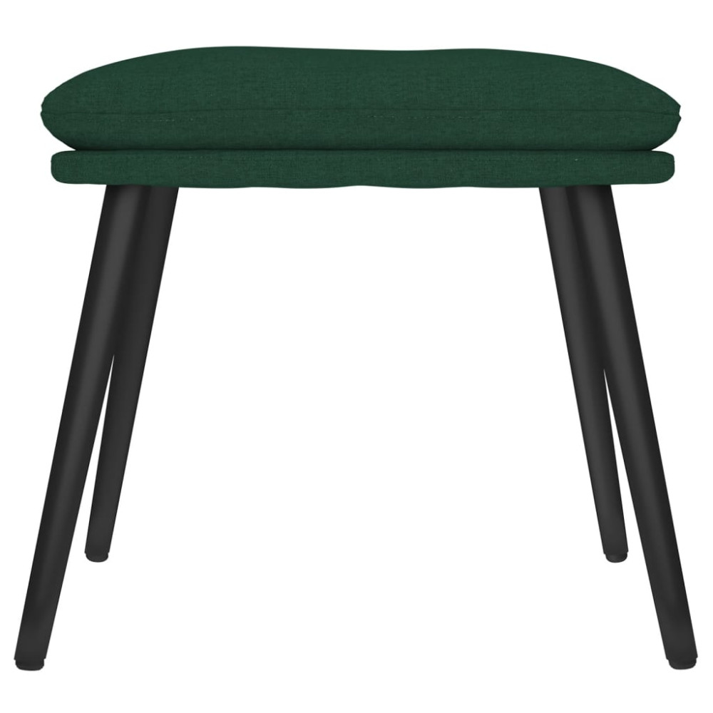 Produktbild för Fotpall mörkgrön 45x29,5x35 cm tyg