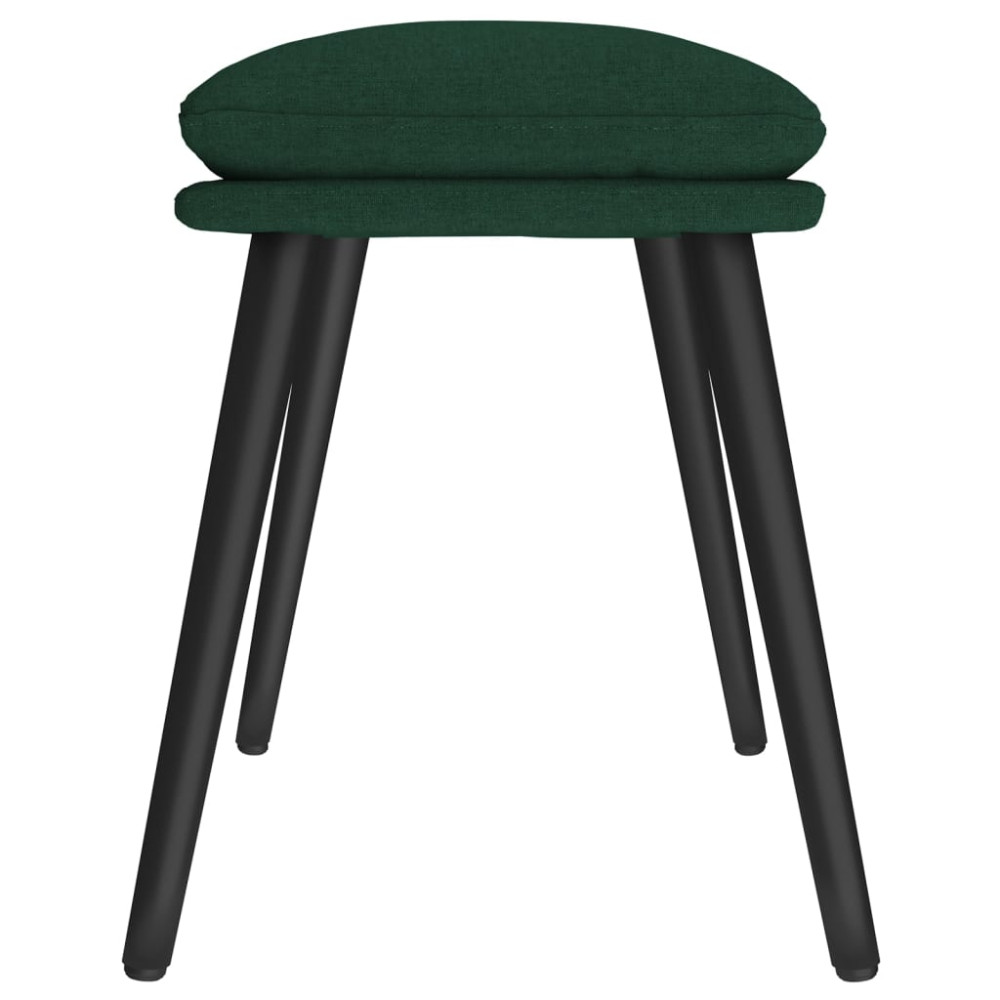 Produktbild för Fotpall mörkgrön 45x29,5x35 cm tyg