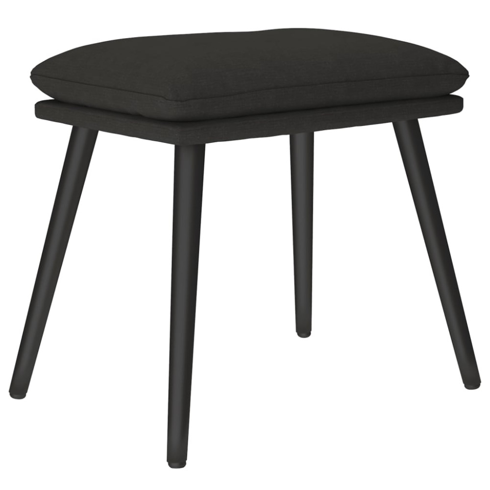 Produktbild för Fotpall svart 45x29,5x35 cm tyg