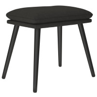 Produktbild för Fotpall svart 45x29,5x35 cm tyg