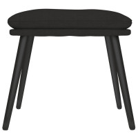 Produktbild för Fotpall svart 45x29,5x35 cm tyg