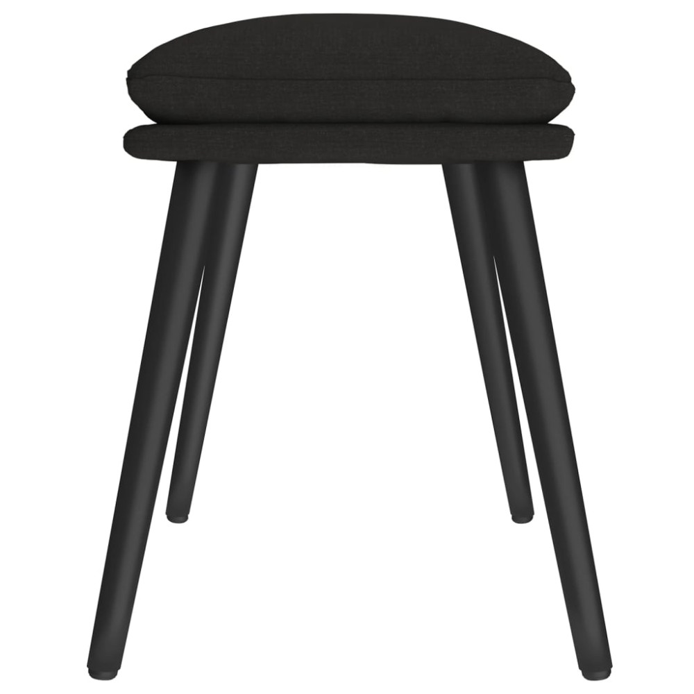 Produktbild för Fotpall svart 45x29,5x35 cm tyg