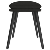 Produktbild för Fotpall svart 45x29,5x35 cm tyg
