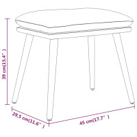 Produktbild för Fotpall ljusgrå 45x29,5x35 cm sammet