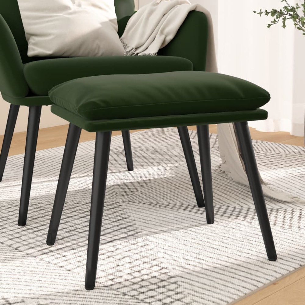 Produktbild för Fotpall mörkgrön 45x29,5x35 cm sammet